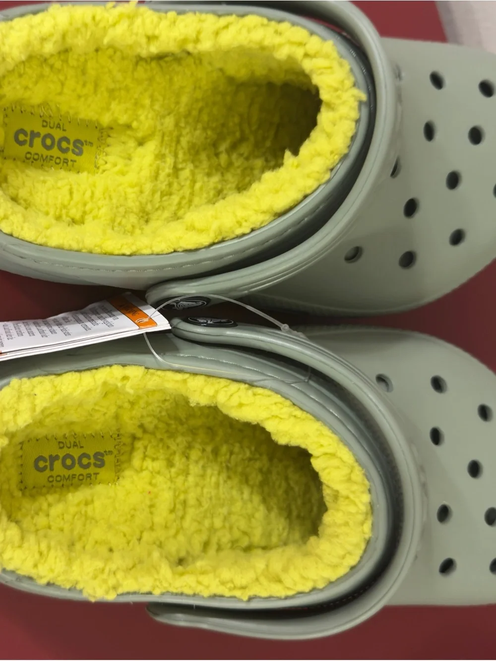 Kids Crocs Classic Lined Clogs Sage Green NWT Size C12